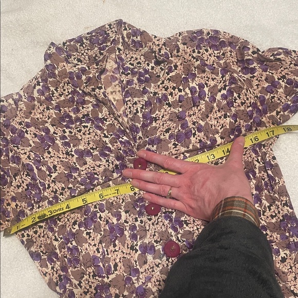 Vintage 1940’s Rayon Jersey Purple Raspberry Print Long Sleeve Dress - Picture 16 of 16